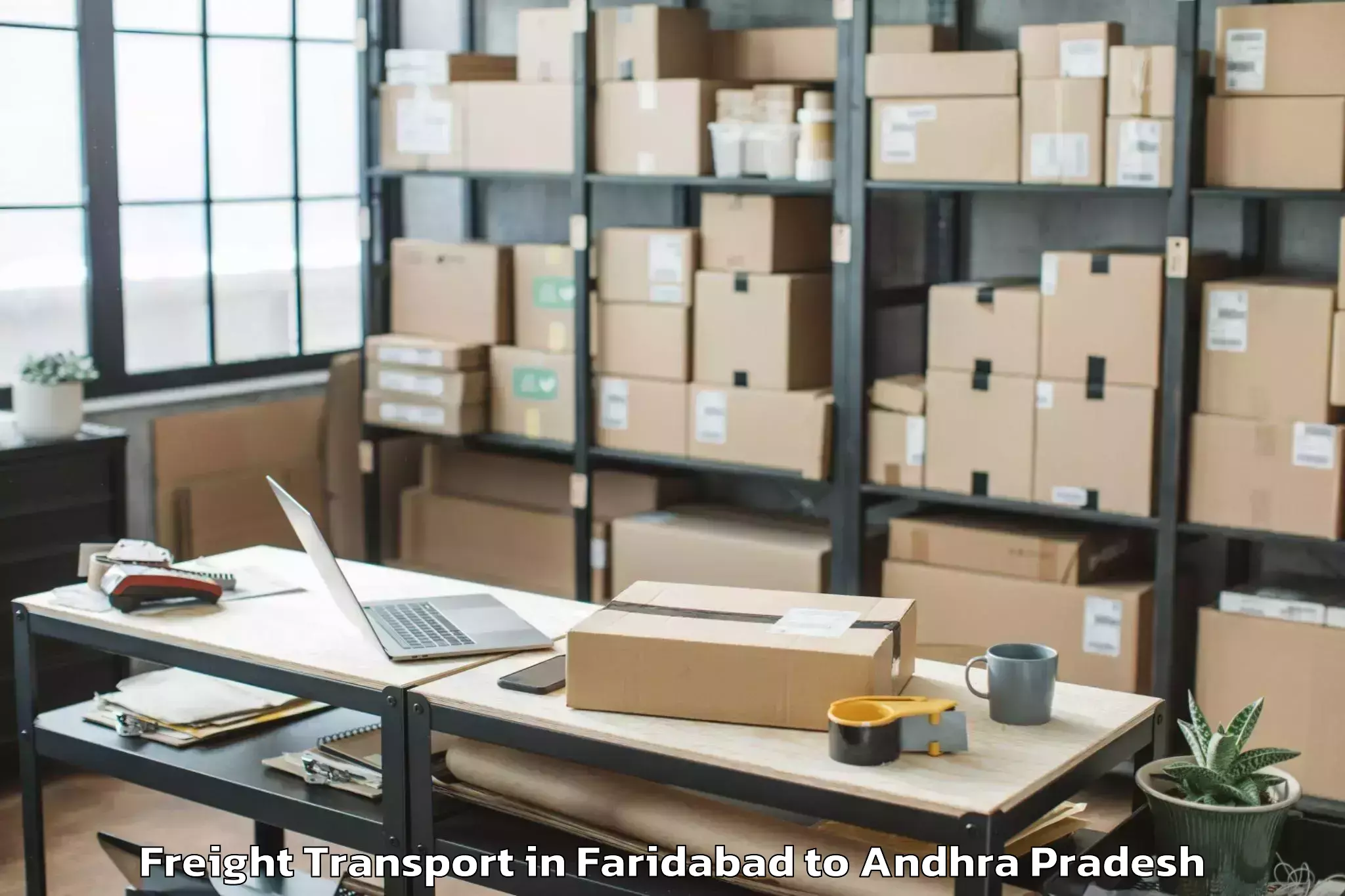 Book Faridabad to Ongole Freight Transport Online